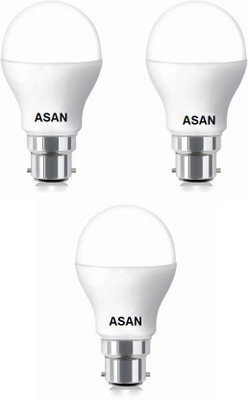

ASAN 7 W Standard B22 LED Bulb(White, Pack of 3)