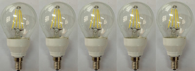 Origin 9 W Basic Round E14 LED Bulb(Yellow, Pack of 5)