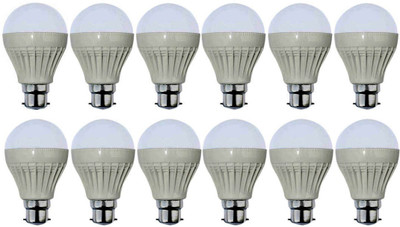 

VRCT 5 W Standard B22 LED Bulb(White, Pack of 12)