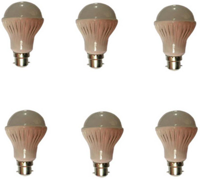 

Galaxy 5 W Standard B22 D LED Bulb(White, Pack of 6)