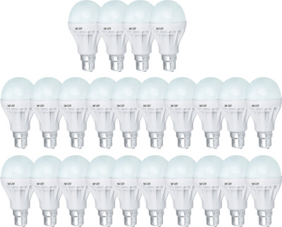 SR Collection 3 W Basic Standard B22 LED Bulb(White, Pack of 24)