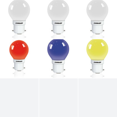 

Eveready 0.5 W Standard B22 LED Bulb(White, Yellow, Red, Blue, Pack of 6)