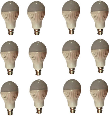 

Galaxy 9 W Standard B22 LED Bulb(White, Pack of 12)