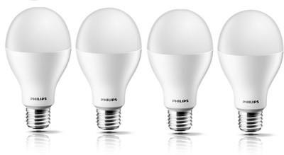 

Philips 17 W Standard E27 LED Bulb(White, Pack of 04)