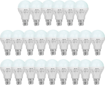 

SR Collection 9 W Standard B22 LED Bulb(White, Pack of 24)