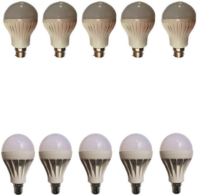 

Galaxy 7 W, 12 W Standard B22 LED Bulb(White, Pack of 10)
