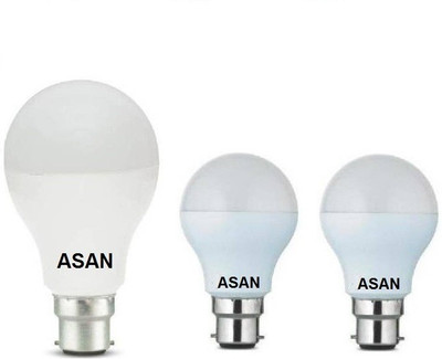 

ASAN 7 W, 14 W Standard B22 LED Bulb(White, Pack of 3)