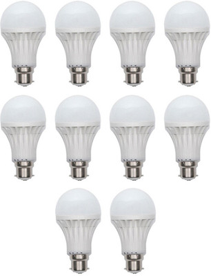 Listers 7 W Basic Standard B22 LED Bulb(White, Pack of 10)