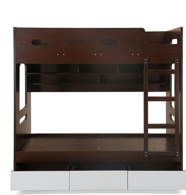 

@home by Nilkamal Trivor Engineered Wood Bunk Bed(Finish Color - Dark Walnut)