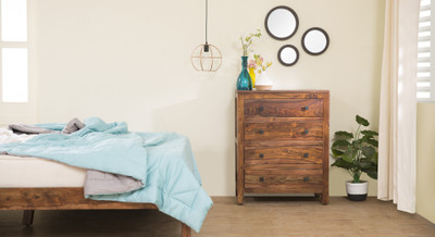 

Urban Ladder Walter Solid Wood Free Standing Chest of Drawers(Finish Color - Teak)