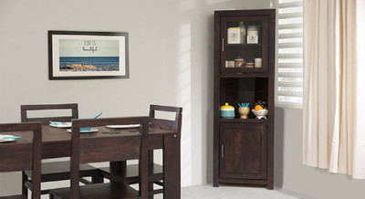 

Urban Ladder Murano Two-Door Corner Solid Wood Free Standing Cabinet(Finish Color - Mahogany)