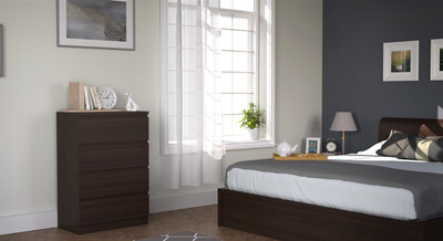 

Urban Ladder Bocado Compact Engineered Wood Free Standing Chest of Drawers(Finish Color - Dark Walnut)