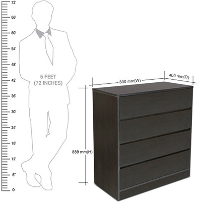 

HomeTown Engineered Wood Free Standing Chest of Drawers(Finish Color - Wenge)