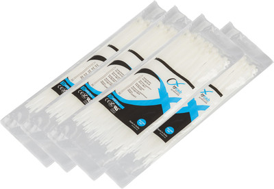 

Tycab 10 inch White (250 mm x 3.6 mm) - 4 Packs of 100 Nylon Standard Cable Tie(Natural White Pack of 4)