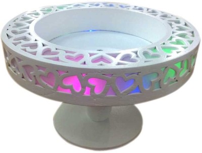 

EZ Life Cake Stand with LED Lights- Heart Design Glass Cake Server(White, Pack of 1)