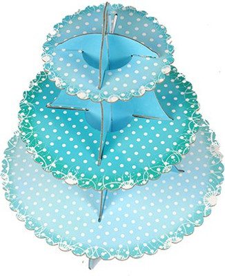 

Funcart Lace Design Paper Cake Server(Blue, Pack of 1)