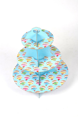 

Funcart Cupcakes Design Paper Cake Server(Blue, Pack of 1)