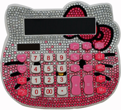 SurprizeMe MSR32_2 KT-10086 Designer Crystals Basic Calculator(12 Digit), Pink