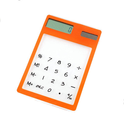 

Futaba 3 Solar Ultra Thin Transparent Basic Calculator(8 Digit), Orange