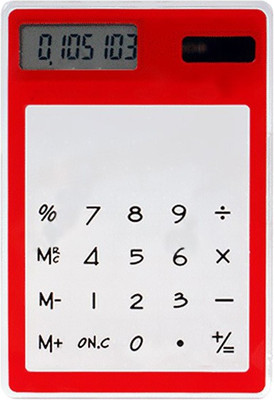 

Futaba 61 Solar Ultra Thin Transparent Basic Calculator(8 Digit), Red