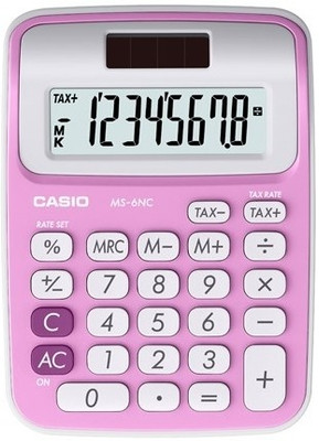 

Casio MS-6NC-PK Basic Calculator(8 Digit), Pink