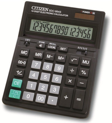 

Citizen CITIZEN SDC-664S 16 Digit Calculator Basic Calculator(16 Digit)