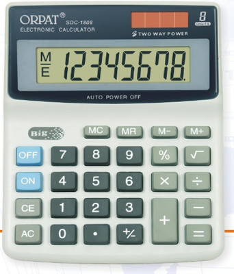 

Orpat DC 1808 DC 1808 Basic Calculator(8 Digit)
