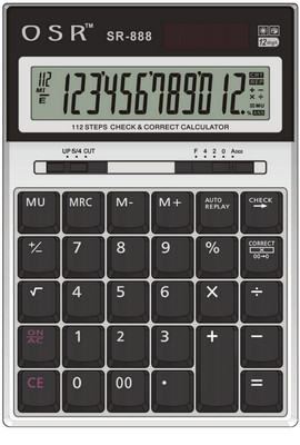

OSR SR-888 SR-888 Basic Calculator(12 Digit), Black