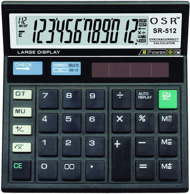 

OSR SR-512 SR-512 Basic Calculator(12 Digit), Black