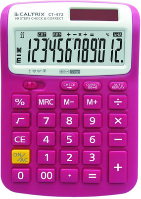 

Caltrix CT-472 CT-472 Basic Calculator(12 Digit), Pink