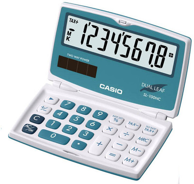 

Casio SL-100NC-BU Portable Basic Calculator(8 Digit), Blue