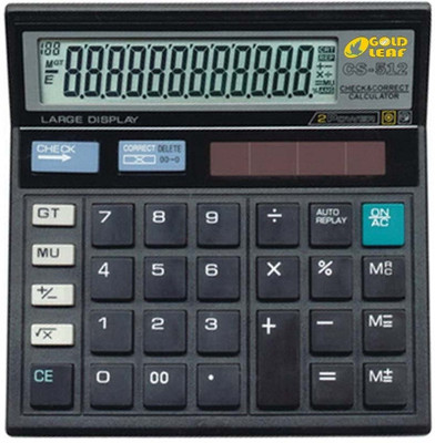 

Gold Leaf CH-512 Basic Calculator(12 Digit), Black