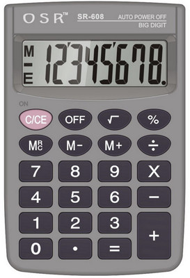 

OSR SR-608 SR-608 Basic Calculator(8 Digit), Grey