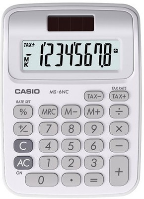 

Casio MS-6NC-WE Basic Calculator(8 Digit), White