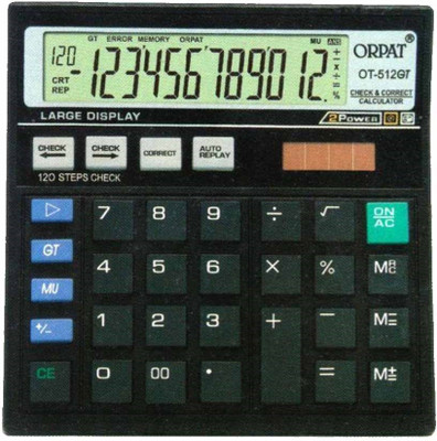 

Orpat 512GT Financial Calculator(12 Digit), Black