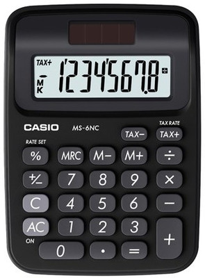 

Casio MS-6NC-BK Basic Calculator(8 Digit), Black