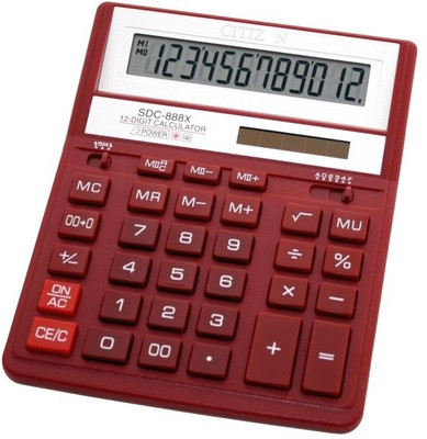 

Citizen SDC-888XRD Basic Calculator(12 Digit)