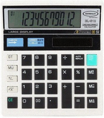 Bambalio BL-512W 12 Digits Check & Correct Electronic Calculator BL-512(White) Basic Calculator(12 Digit)