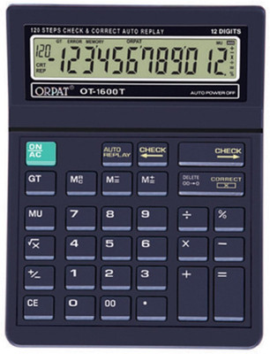 

Orpat OT-1600T Basic Calculator(12 Digit), Black