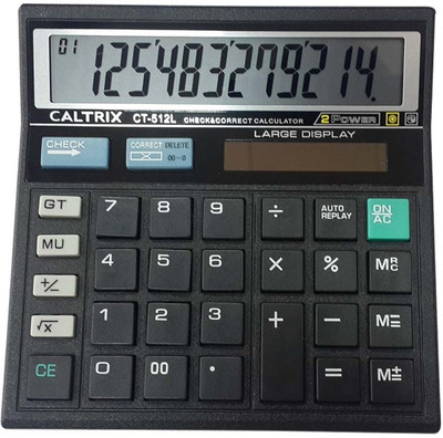 

CALTRIX CALTRIX CT-512L Check & Correct Calculator Basic Calculator(12 Digit), Black