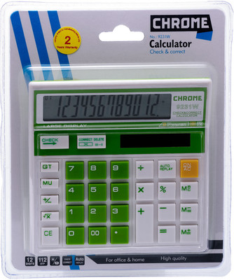 CHROME 9231WG 9231WB Blister Basic  Calculator(12 Digit)