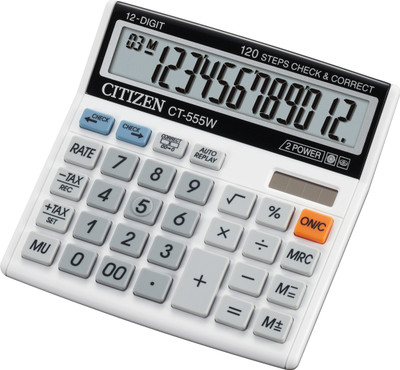 

Citizen CT-555W Basic Calculator(12 Digit)