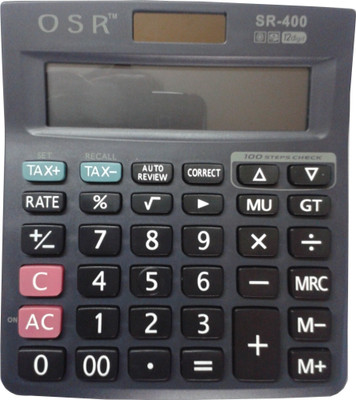 

OSR SR-400 SR-400 Basic Calculator(12 Digit), Black