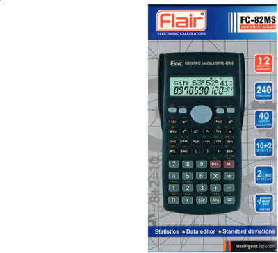 

Flair FC-82MS FC-82MS Scientific Calculator(12 Digit), Black