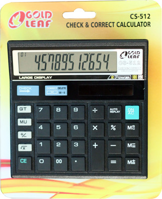 

Gold Leaf CS 512 CS 512 Basic Calculator(12 Digit), Black