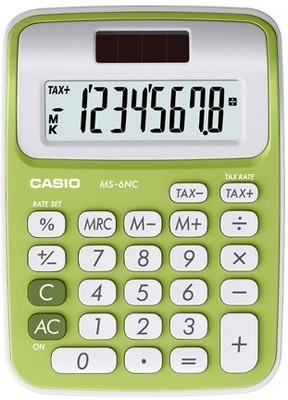 

Casio MS-6NC-GN Basic Calculator(8 Digit), Green