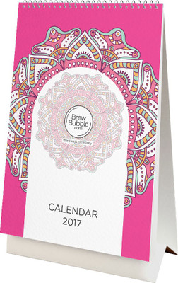 

BrewBubble Indian Motifs Calendar 2017 2017 Table Calendar(Multicolor, Indian Contemporary)