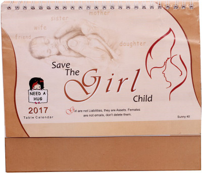 

Indigo Creatives Save the Girl Child theme 2017 desktop office calendar 2017 Table Calendar(Multicolor, Save the Girl)