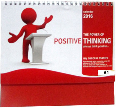 

A1 Positive Thinking(Pack Of 6) 2016 Table Calendar(Red, White, Positive Thinking)