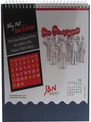 

Gathbandhan Desk Calendar 1 2017 Table Calendar(Multi colour, Why not me Why not now)